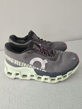 ON Cloudmonster 2 Womens Athletic Running Shoes In Asphalt/Lima